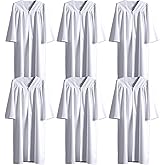 GAMYPET 6 Pcs Choir Robes for Church adults Baptism Robes for Water Baptism Unisex Matte Graduation Gowns for College