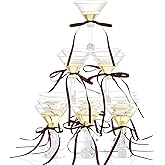 Maxdot 30 Sets A Tini Bit Older Birthday Party Supplies 5 oz Espresso Martini Glasses Plastic Mini Champagne Tower with Bows for Espresso Martini Bachelorette Decoration Tiny Bar(Brown)