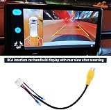 OTOTEC 4Pcs 10Pin to RCA Car Reversing Camera Adapter Wiring Harness for Large view 2