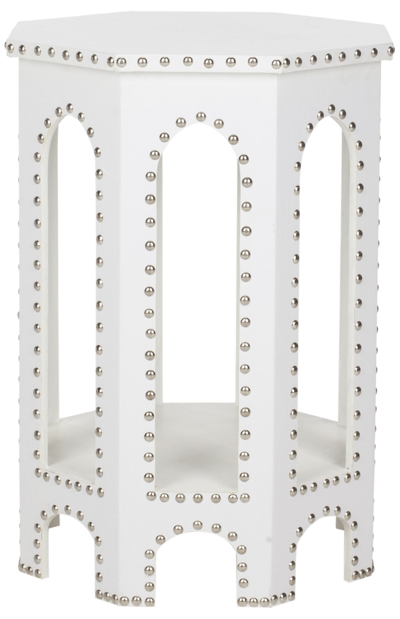 SAFAVIEH Glam Wooden , in White, 40 X 40 X 55.88