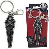 Nightmare Before Christmas Jack in Coffin Pewter Key Ring,Multi-colored,3"