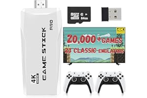 New Retro Game Console, Classic Video Games with 4K HDMI, 20,000+ Games and 23 Emulators, Upgraded Dual 2.4G Wireless Control
