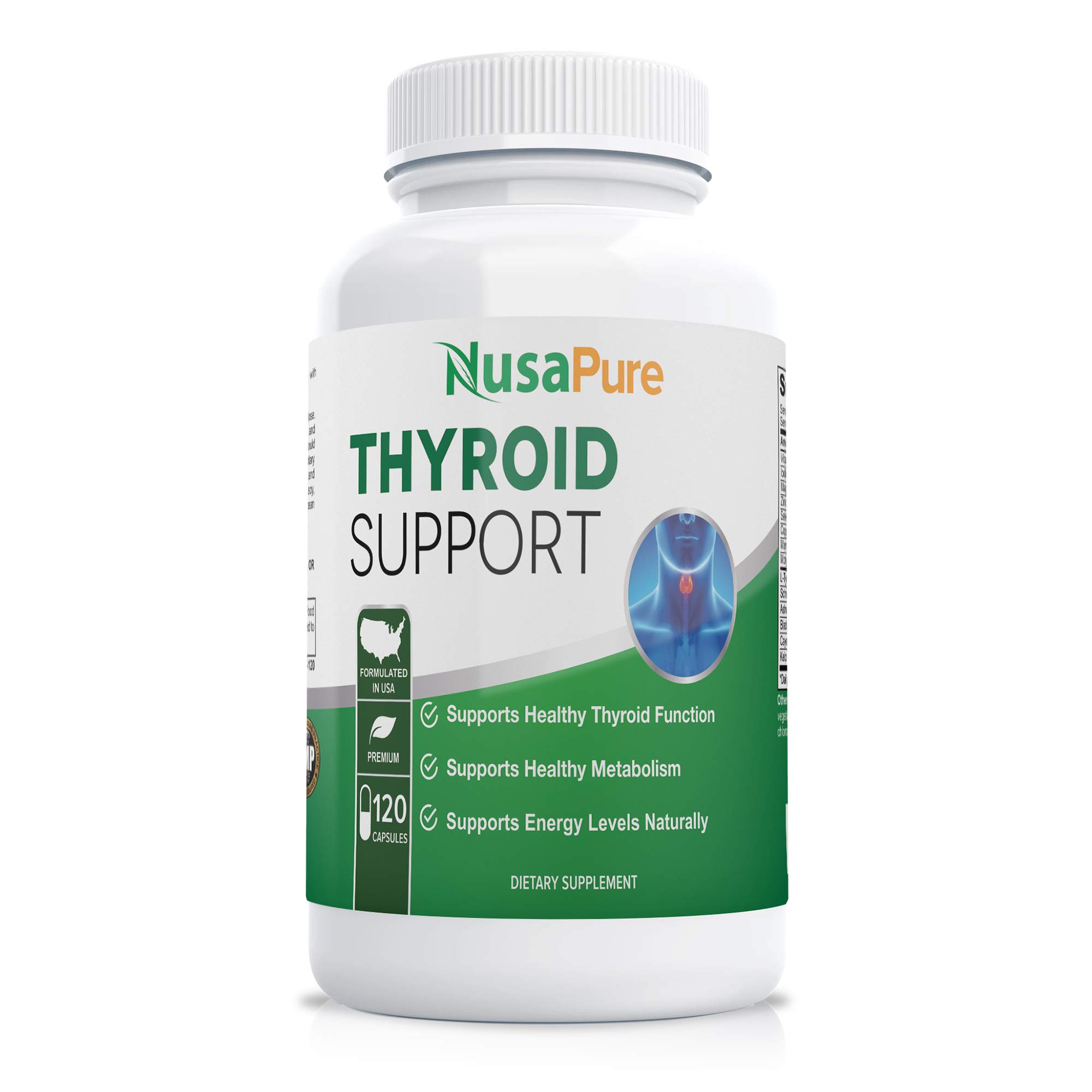 Premium Thyroid Support Supplement (NonGMO) 120 caps for with