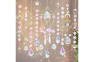 402pcs Sun Catchers Making Supplies, Art and Crafts Rainbow Maker for Adults Hanging Prism Sun Catcher with Crystals Indoor O