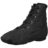 Danzcue Womens Canvas Lace up Jazz Boot Shoes