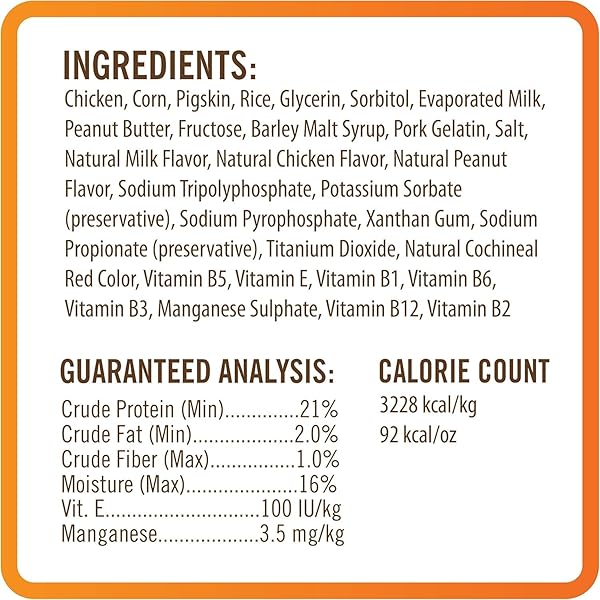 NUTRI CHOMPS DOG CHEWS, 5-INCH TWISTS, EASY TO DIGEST, RAWHIDE-FREE DOG TREATS, 15 COUNT, REAL CHICKEN, PEANUT BUTTER AND MILK FLAVORS