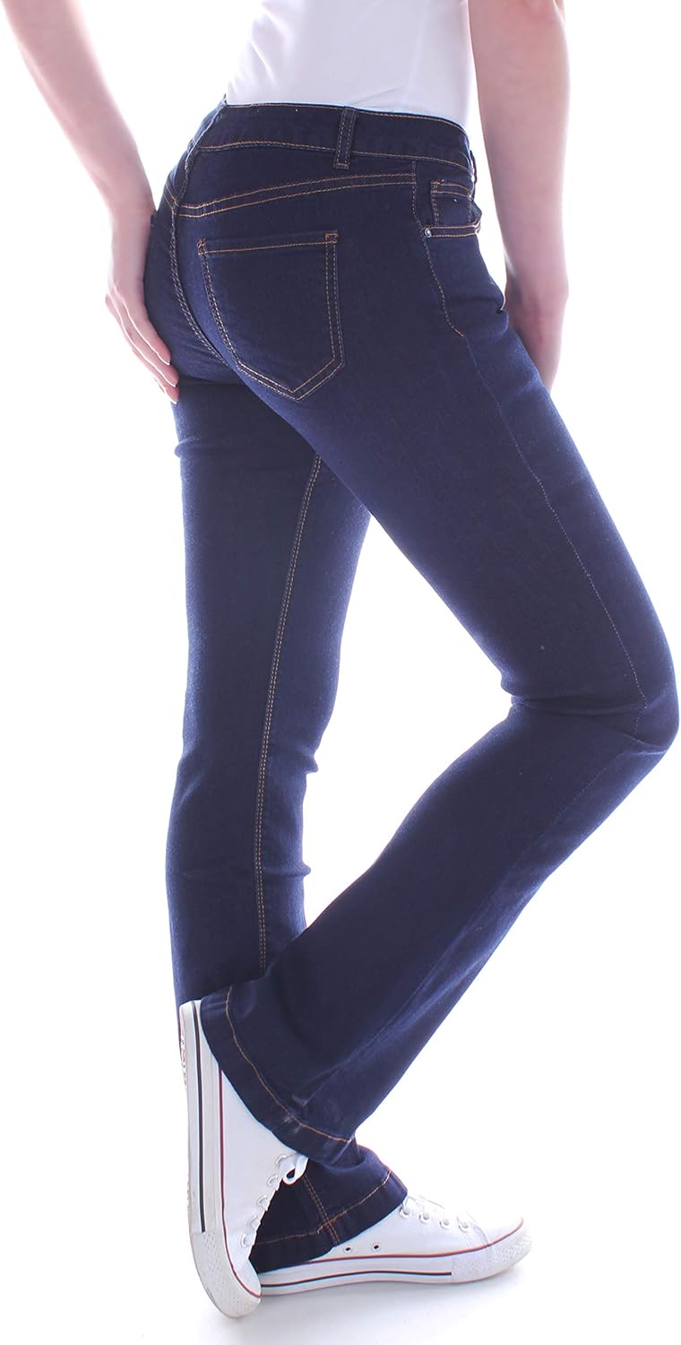 Style Station24 Jeans Bootcut Femme Bleu W34 Amazon Fr Vetements Et Accessoires