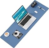 Hsurbtra 48 x 17 PU Leather Desk Pad Non-Slip Waterproof Large Desk Mat Dark view 2