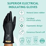 Ansell ActivArmr Electrician Work Gloves Class 00 500V Size M 11in Black view 2