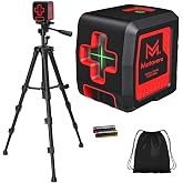 Motovera Self Leveling Laser Level 100ft, Green Cross Line with Tripod, 4 Brightness Modes &amp; Pulse Function, Manual &amp; Self-Leveling Modes, IP54 Waterproof for Picture Hanging, Tile, DIY Construction