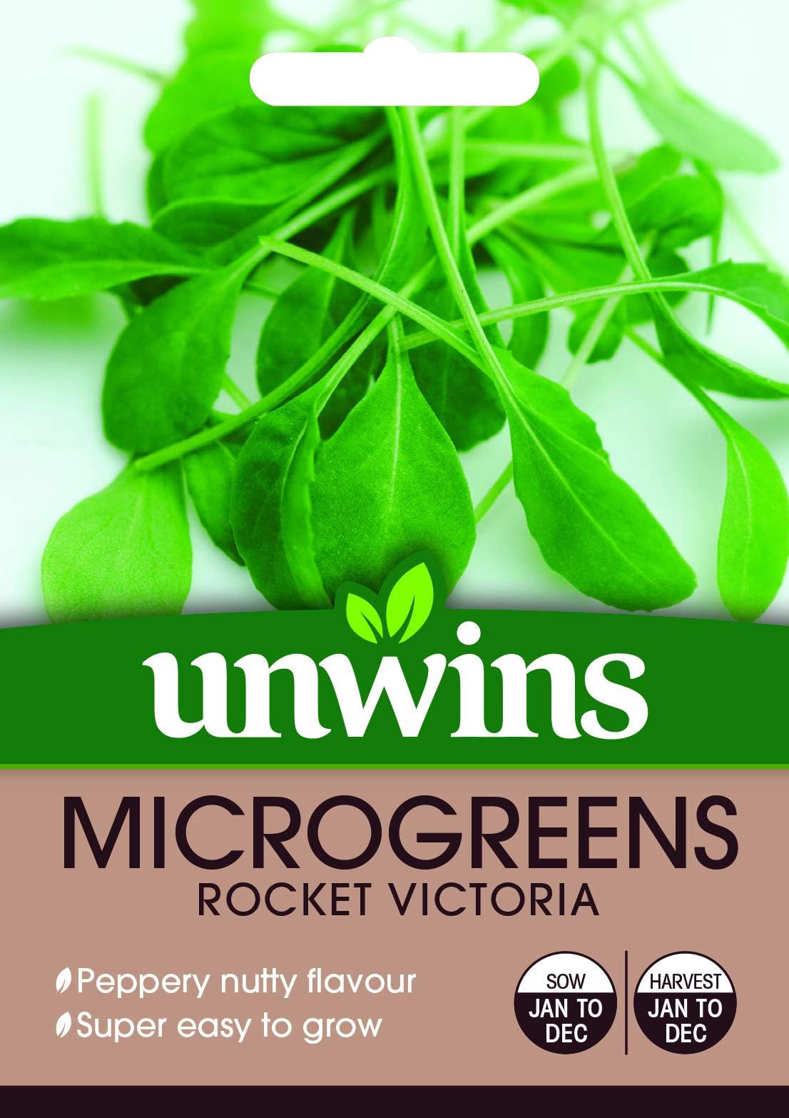 Unwins 30310574 MicroGreens Rocket Victoria Seeds, Clear