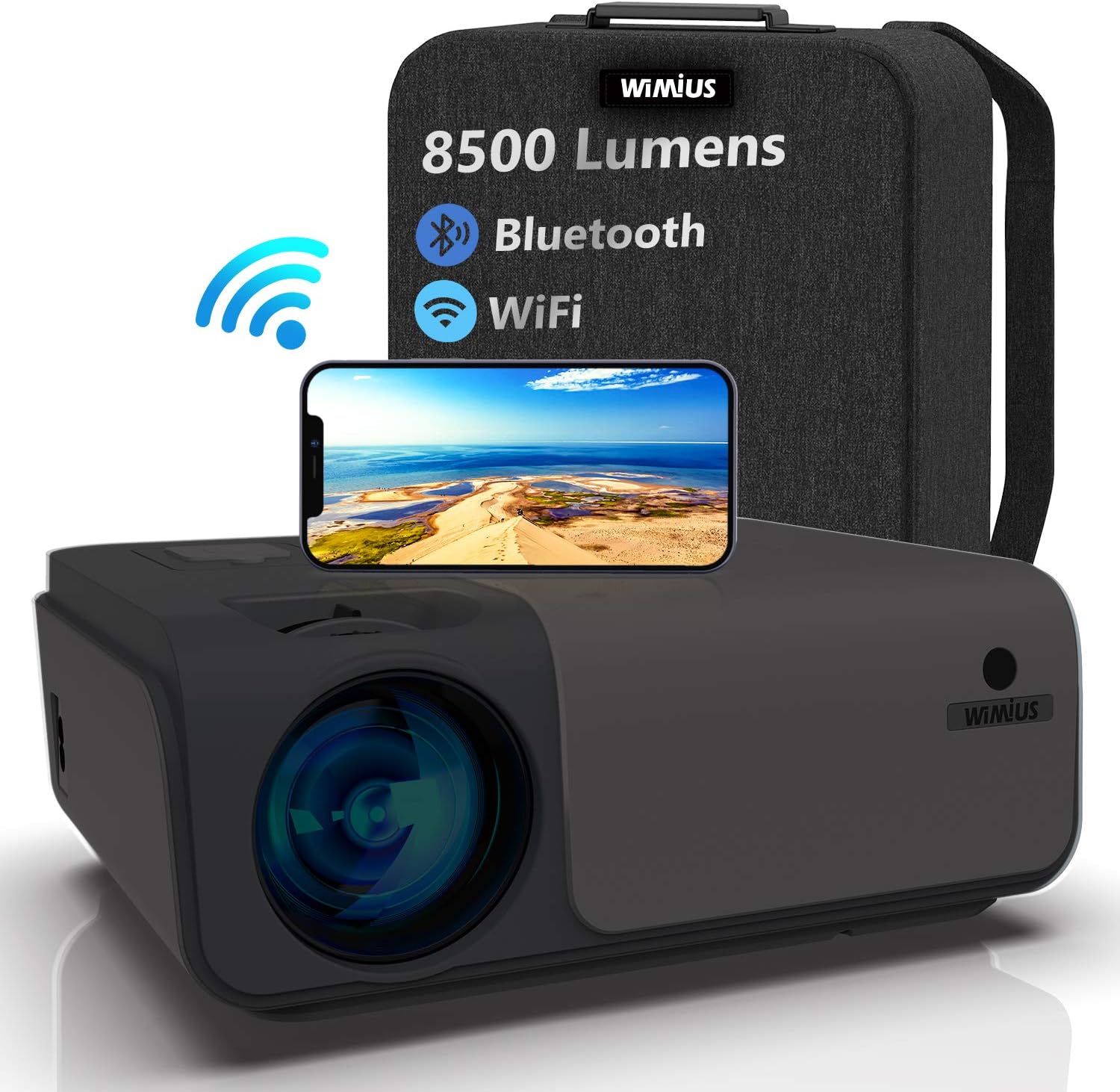 人気特価激安 Wimius プロジェクター Bluetooth Wifi画面ミラーリング 収納ケース 最高の Krplas Net