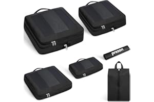 Prezon 8 Set/6 Set/4 Set Compression Packing Cubes for Travel, Lightweight Vacation Travel Essentials, Travel Accessories for Suitcase Organizer Bags Set, Durable Luggage Organizer Travel Bags