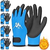 Joottuan Waterproof Gloves Winter Work Gloves for Men Large Thermal Insulated Freezer Gloves Latex Coated Gloves