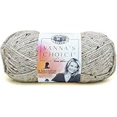 Lion Brand Yarn (1 Skein) Vanna's Choice Yarn, Grey Marble | Everyday Basic Worsted Weight Acrylic Knit &amp; Crochet Fiber for Blankets, Bags, Sweaters, Hats, Scarves