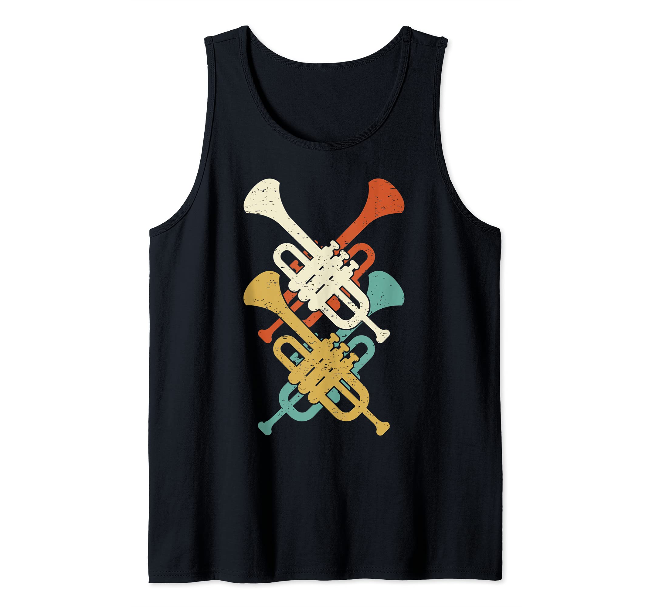 Retro Trumpet Player Vintage Design Trumpeter Tank Top
