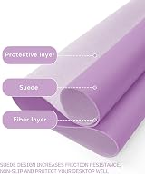 YSAGi Non-Slip Desk Pad 80x40 cm Purple Waterproof PVC Leather Desk Protector view 3