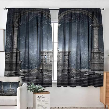 Amazon Com Gothic Patio Door Curtains Ight Bocking Roman Style