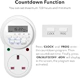 HBN Digital Programmable Plug-in Timer Socket 24/7 9 On/Off Programs 13A 3120W view 6