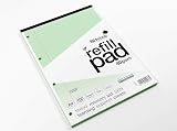 Silvine A4 Green Paper Dyslexia Refill Pad 100 Pages Lined Margin view 2