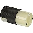 Hubbell HBL5269C Connector, 15 amp, 125V, 5-15R, Black/White