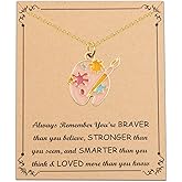 BNQL Artist Palette Necklace - Painter & Art Lovers Jewelry - Paint Brush Design - Perfect for Art Students & Teachers