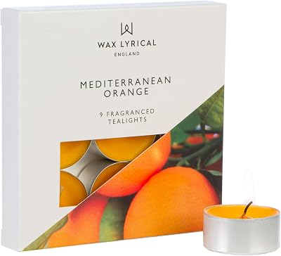 Wax Lyrical Scented Tealights Mediterranean Orange Box of 9