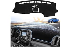 Sunsdrew Dash Cover for 2015-2020 Ford F150 Dashboard Cover Mat for F150 Accessories Sunshade Nonslip Mesh Protector No Glare(Without HUD)