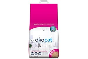 ökocat Super Soft Wood Clumping Cat Litter, Unscented, 10.6 pounds - Natural Ingredients, Stops Odor, Clumps Solid, 99% Dust Free, Great for All Cats, Sensitive Paws, Kittens