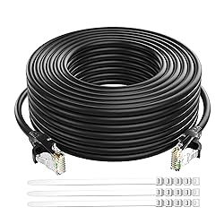 Adoreen Cat 6 Ethernet Cable 150 ft-Black, High