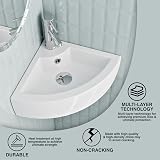 Home Supplies Wall Mounted Ceramic Bathroom Basin 13.5x43.5x32 White view 2