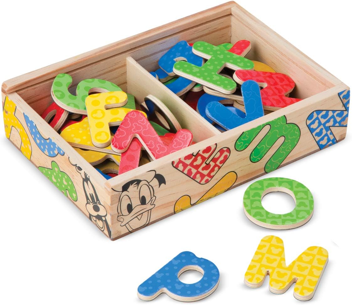 Melissa & Doug Mickey & Friends Wooden Alphabet Magnets: Melissa & Doug: Toys & Games