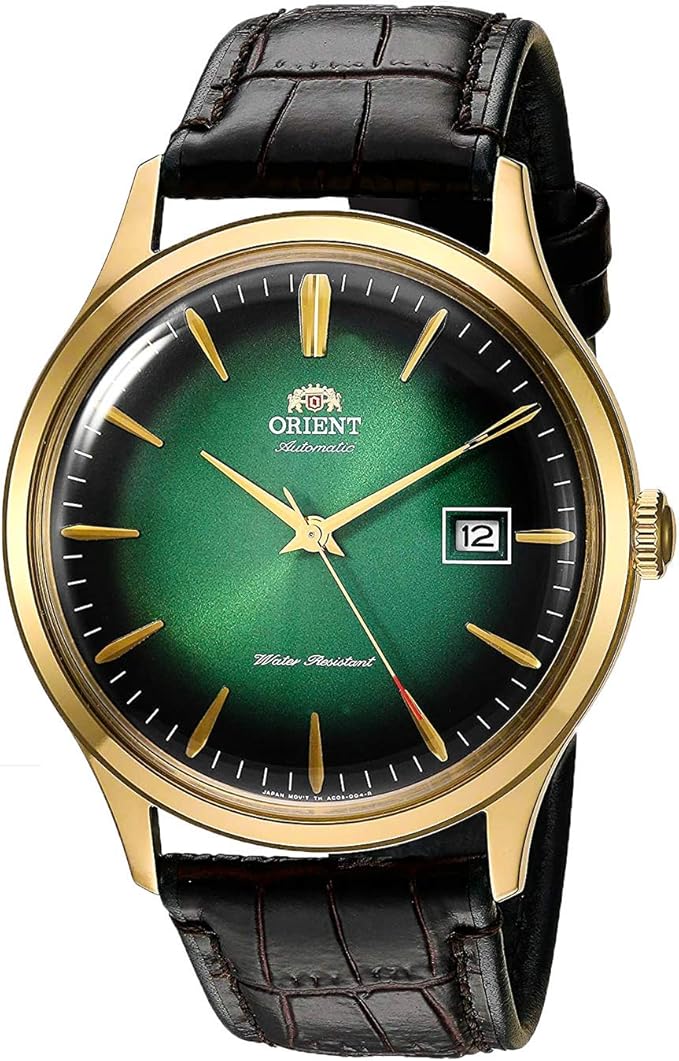 Amazon Orient Bambino 4 クラシック自動with Hand Windingゴールド腕時計グリーンダイヤルfac F メンズ腕時計 腕時計 通販