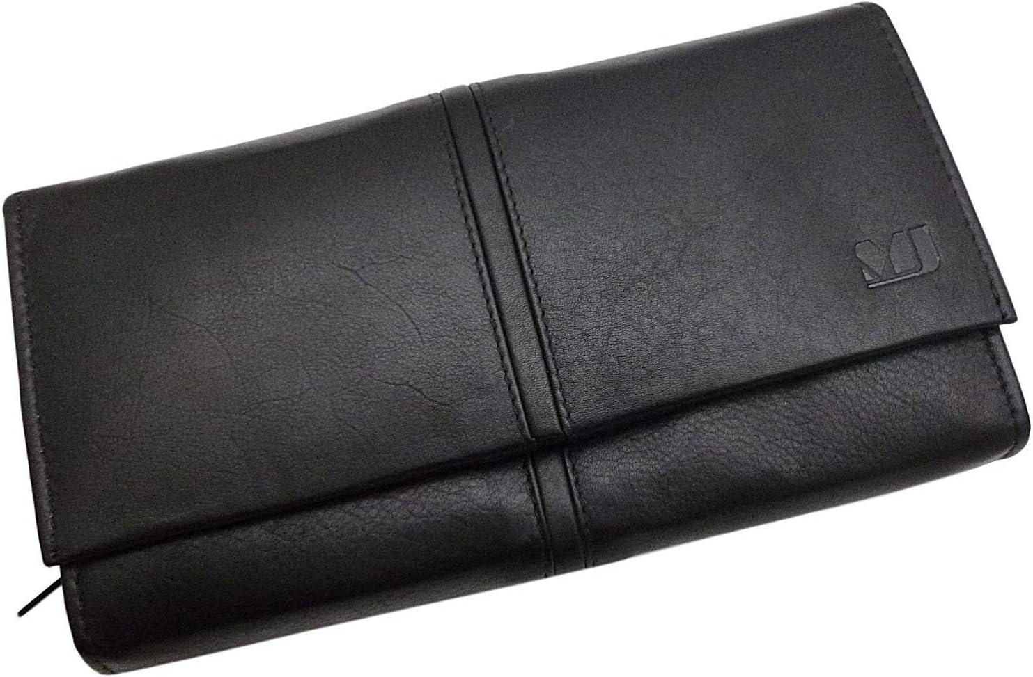 myledershop MJ-Design-Germany Large Calf Leather Women´s Purse 18x3x10cm in Black, standard size