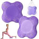 Lumuka 2 Pack Yoga Knee Pads Mat Set - Extra Thick Foam Kneeling Pad Cushion for Knees, Elbows, Wrists, Head - Yoga Essentials for Women Men, Non-Slip Pilates, Meditation, Floor Workouts