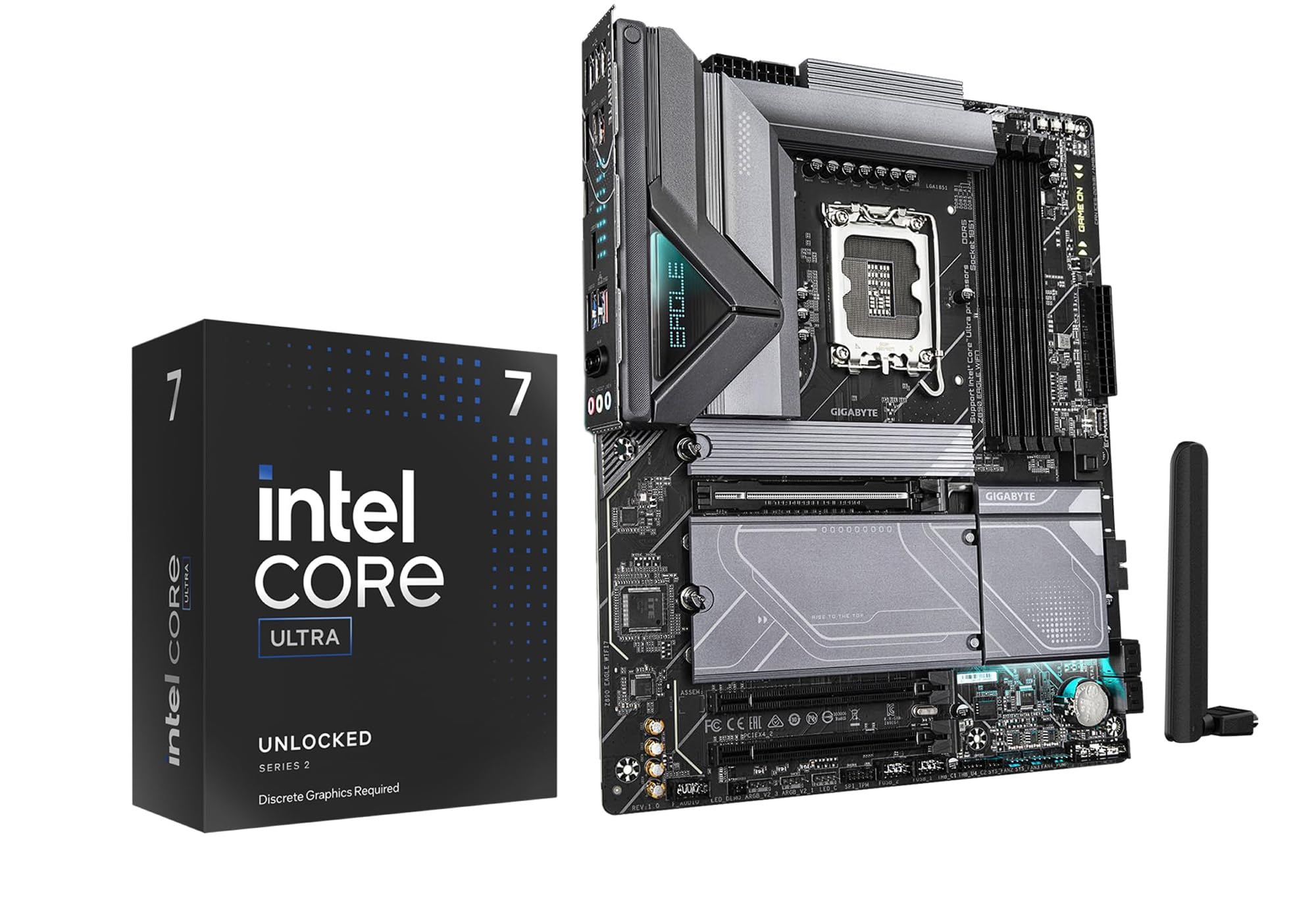 MICRO CENTER CPU Motherbard Combo - Intel Ultra 7 265KF 20 cores(8 P-cores + 12 E-cores) Desktop Processor with Gigabyte Z890 Eagle WIFI7 Motherboard