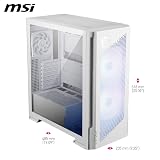 MSI MPG Velox 300R Airflow PZ White Mid-Tower Case 360mm Radiator Support view 2