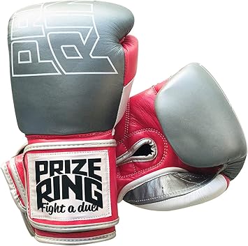 Amazon Prize Ring プライズリング ボクシンググローブ 本革製 Professional シルバー ピンク Prize Ring グローブ