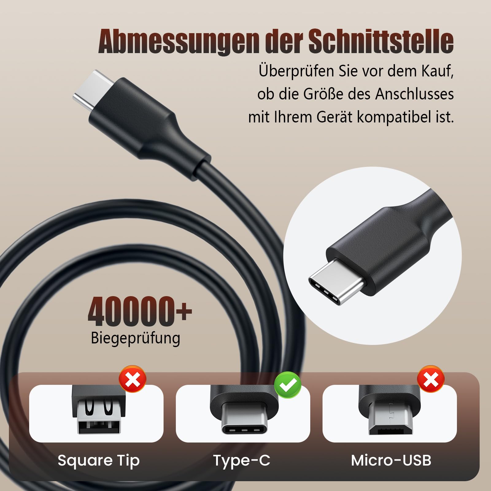 Laptop Ladekabel USB C 65W Netzteil für Lenovo Thinkpad Type C Ladegerät 3