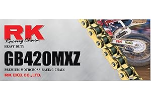 RK Racing Chain GB420MXZ120 120-Links Gold MX Chain with Connecting Link