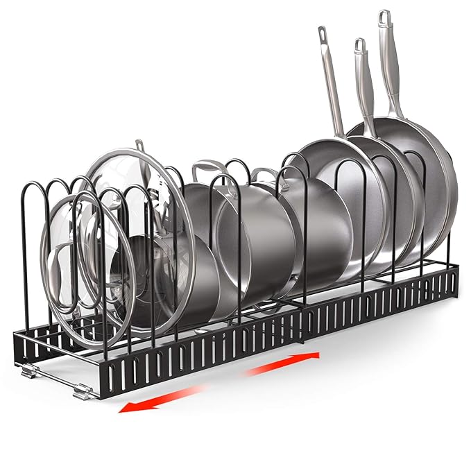 Vdomus Extensible Pot Rack Organizer with 4 DIY Methods, Length