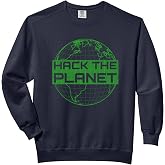 Hack the Planet Software Developer T-Shirt Green Design Comfort Colors Adult Sweatshirt