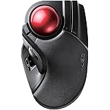 ELECOM Trackball Mouse Wireless, Ergonomic Mouse, 3 Device Connection, Wired (USB), Bluetooth, Track Ball Mouse, Thumb Contro