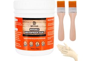 Deuvuo 35 Oz Clear Glue Sealant, Super Strong Invisible Waterproof Agent, Anti-Leakage Sealant Adhesive Coating for Kitchen, Garden, Roofs, Walls (1 KG)