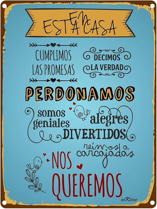 Enkolor Chapas Decorativas Pared Carteles Vintage Decoracion