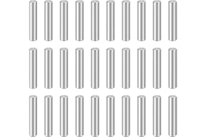 HARFINGTON 100pcs Dowel Pins M3.5(3.5mm) x 20mm 304 Stainless Steel Cylindrical Shelf Support Peg Pin Rod Fasten Elements for Metal Devices Wood Furniture DIY Installation, Silver