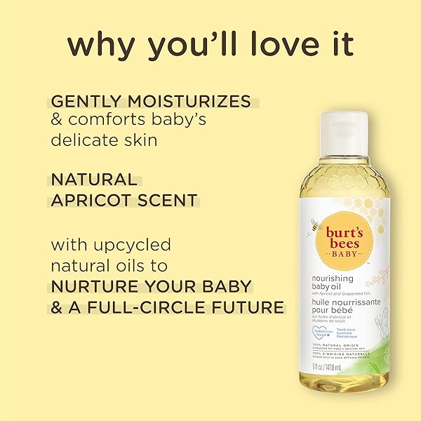 BURTS BEES BABY NOURISHING BABY OIL, 5 FZ