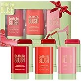 3Pcs 3-in-1 Multi-Use Makeup Stick Tinted Moisturizer Blush for Cheeks, Lips &amp; Eyes Waterproof, Long-Lasting Natural Nude Look 3 Colors(Pink+Hot Red+Coral Orange)