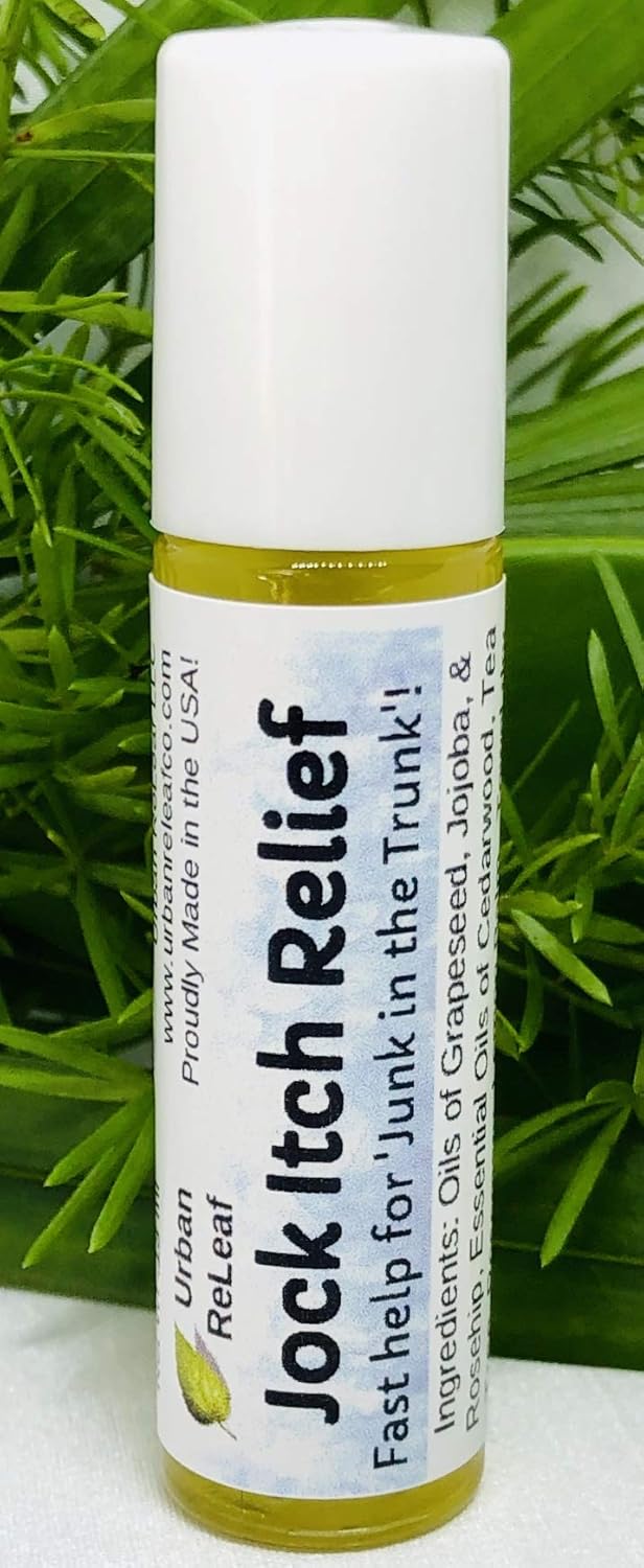 Urban ReLeaf Jock Itch Relief ! Fast Help for 'Junk in The Trunk', Stop Itching, Fade Redness, Powerful Essential Oils, 100% Natural Remedy, It Works!: Health & Personal Care