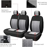TOYOUN Universal Van Seat Covers Front Driver & Double Passenger Gray view 4